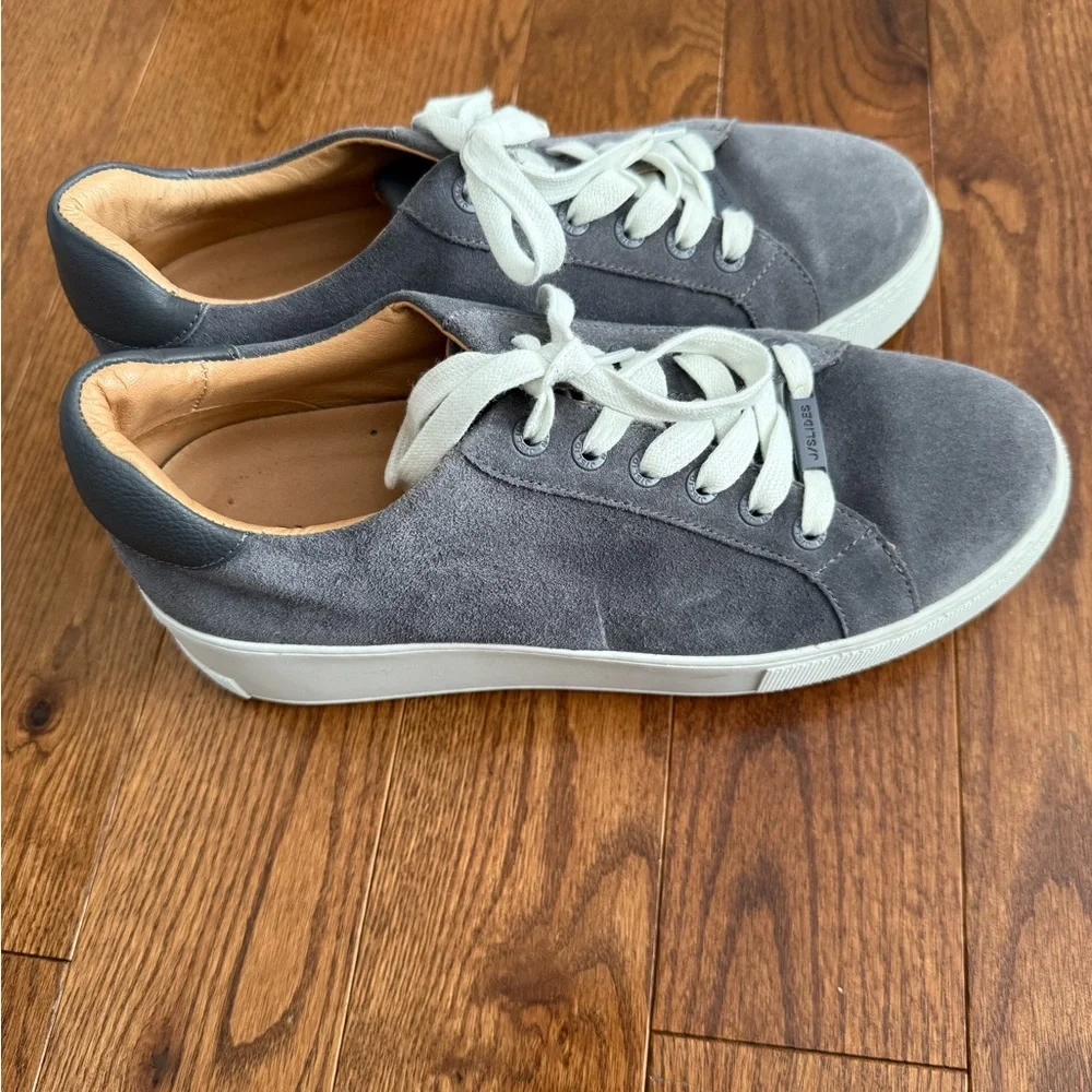 J/Slides Maya Platform Sneaker in Gray Suede